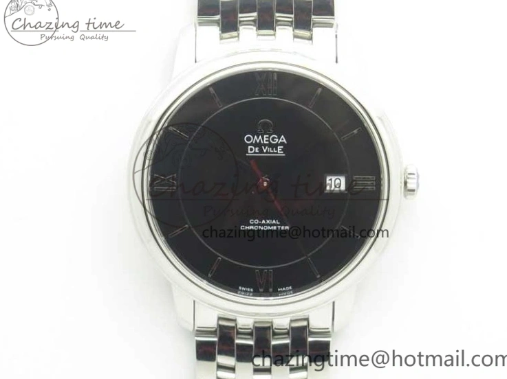 0402 De Ville SS RXW 1:1 Best Edition Black Dial on SS Bracelet A2892 (Free Leather Strap) Sporty 8017